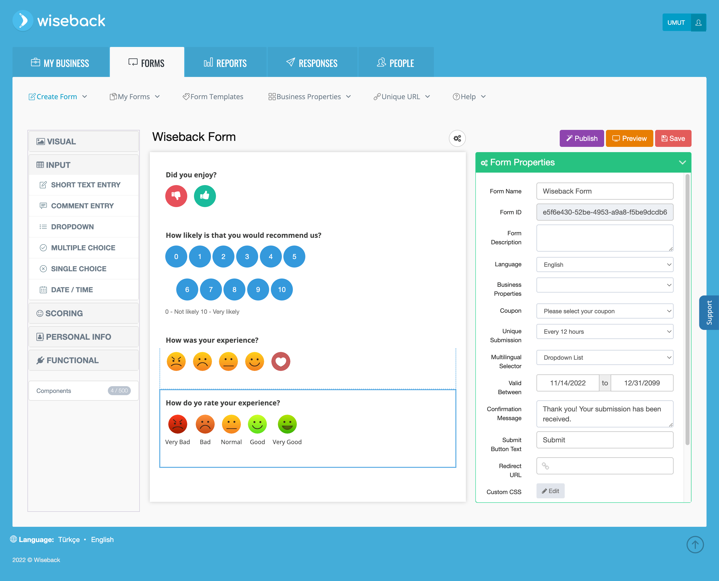 screenshot of Wiseback
