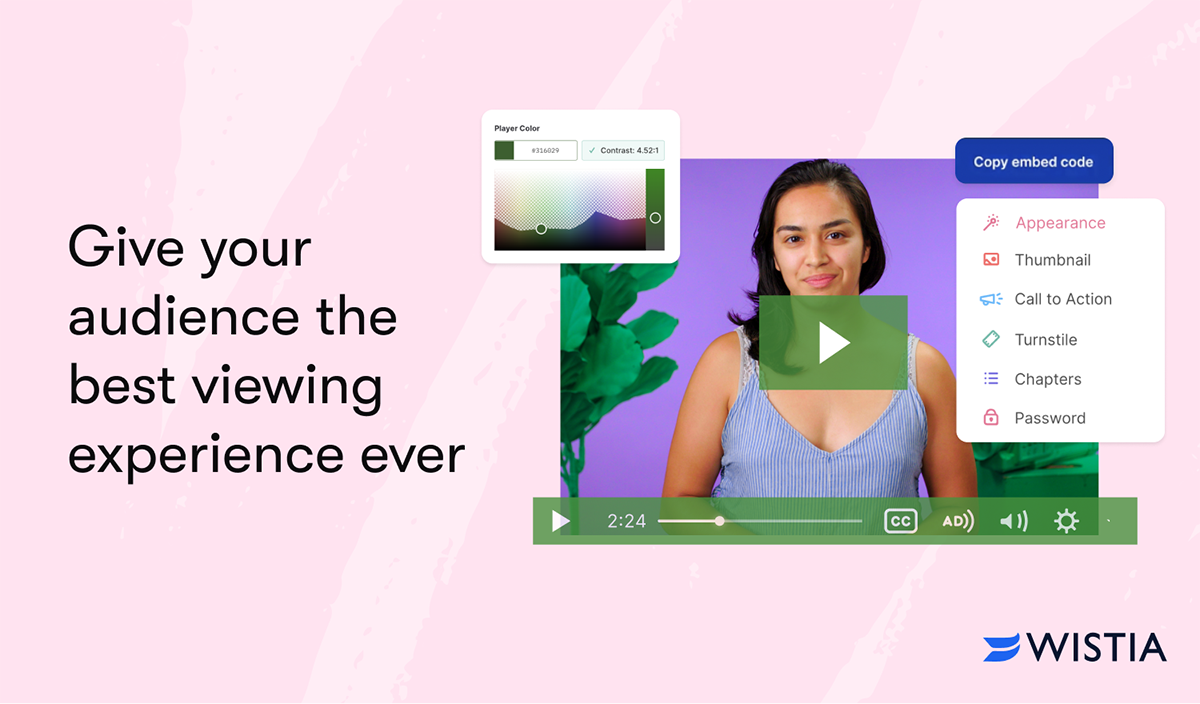 screenshot of Wistia