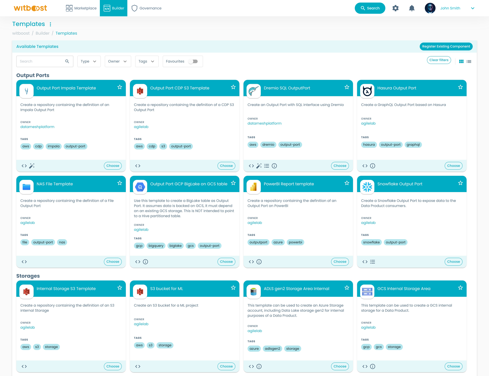 screenshot of Witboost