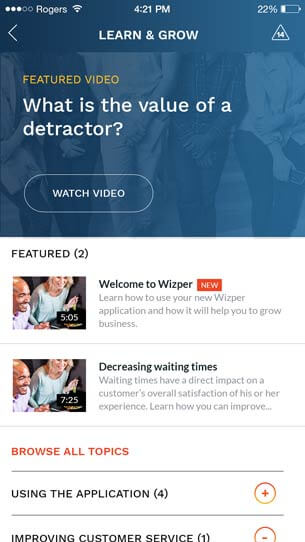 screenshot of Wizper