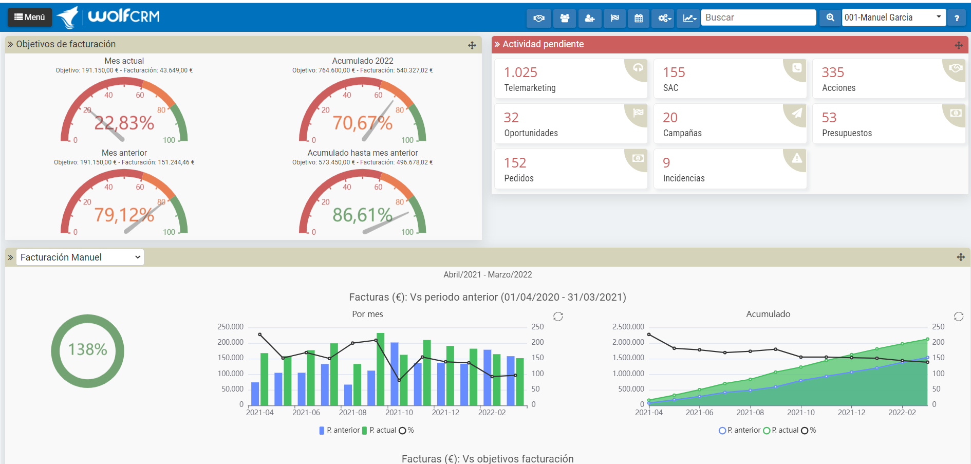 screenshot of WolfCRM