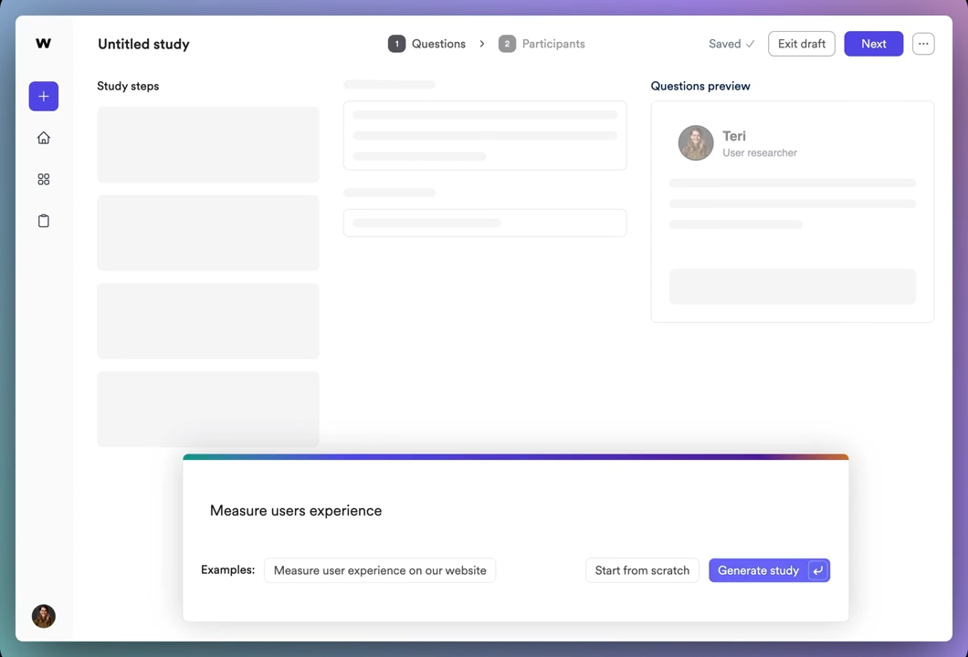 screenshot of Wondering