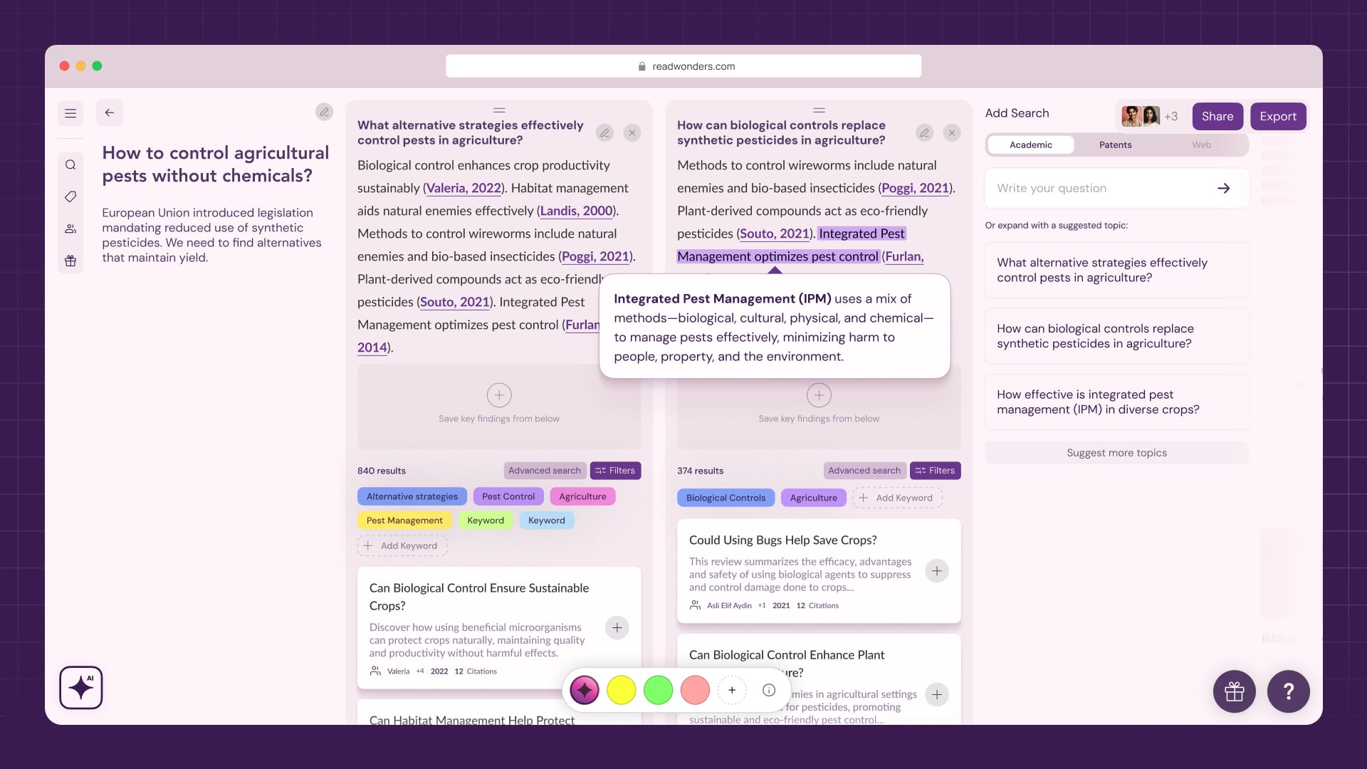 screenshot of Wonders