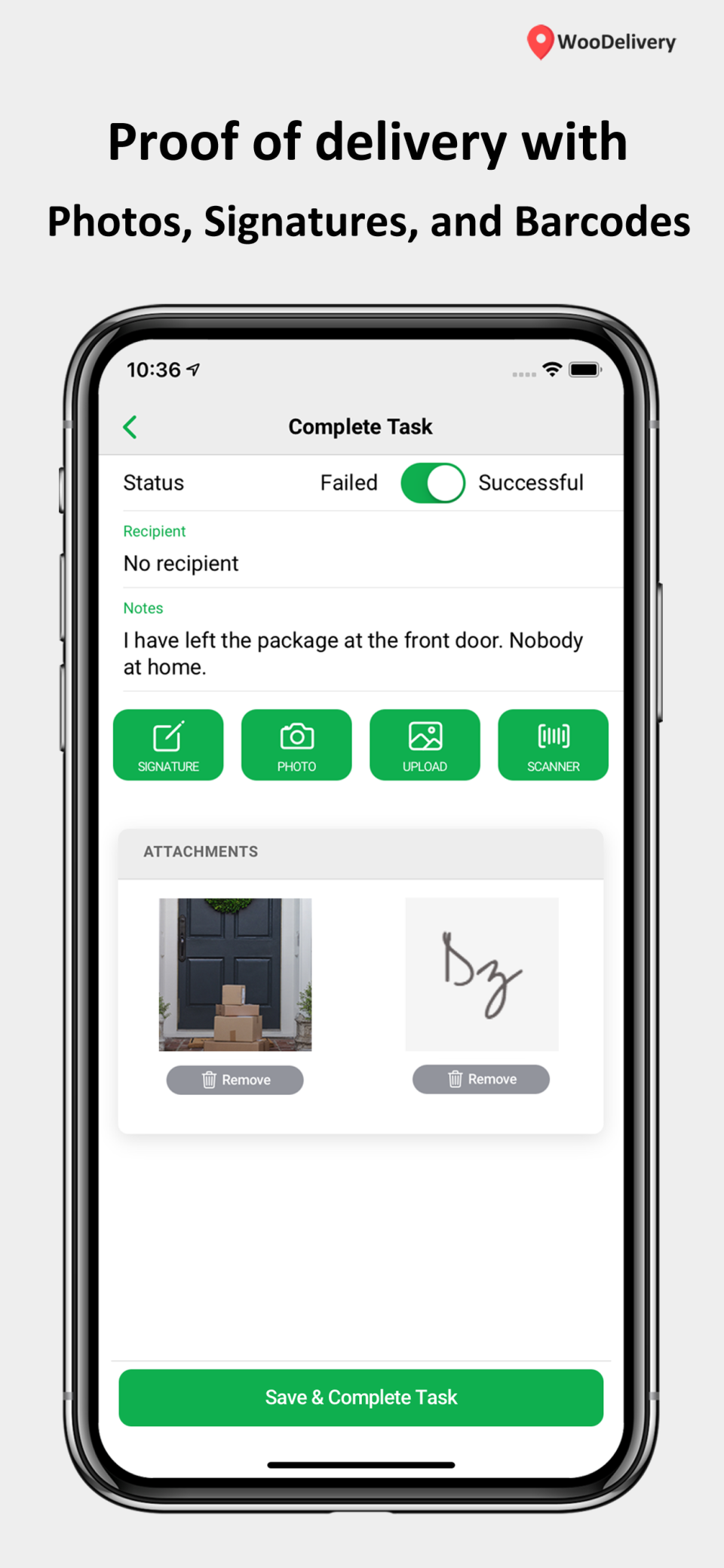 screenshot of WooDelivery