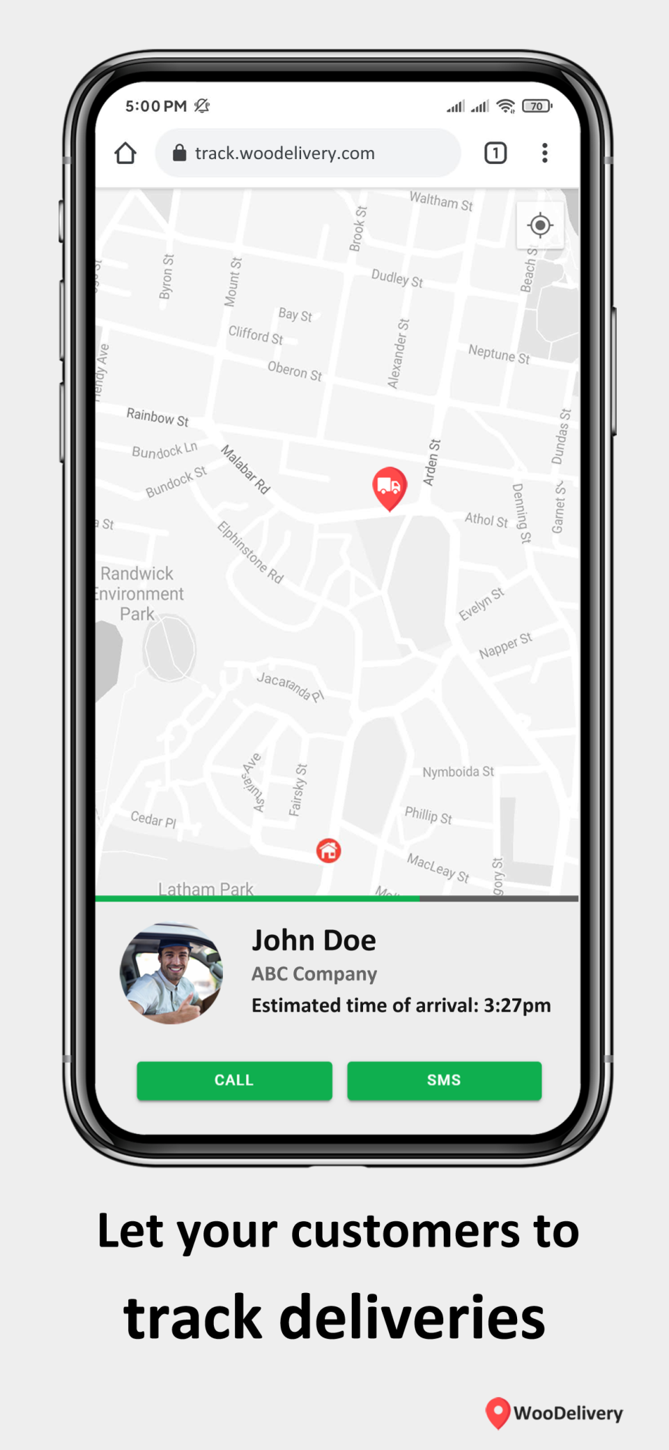 screenshot of WooDelivery