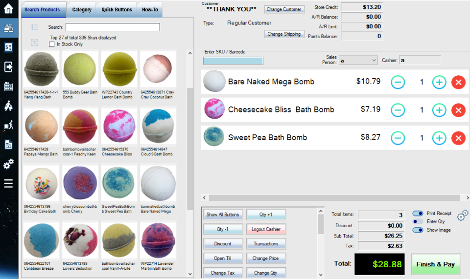 screenshot of WooPOS