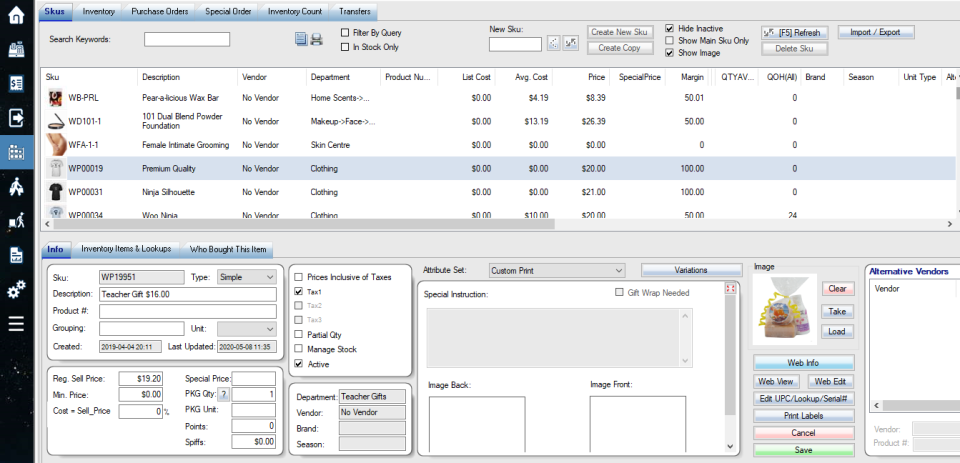 screenshot of WooPOS