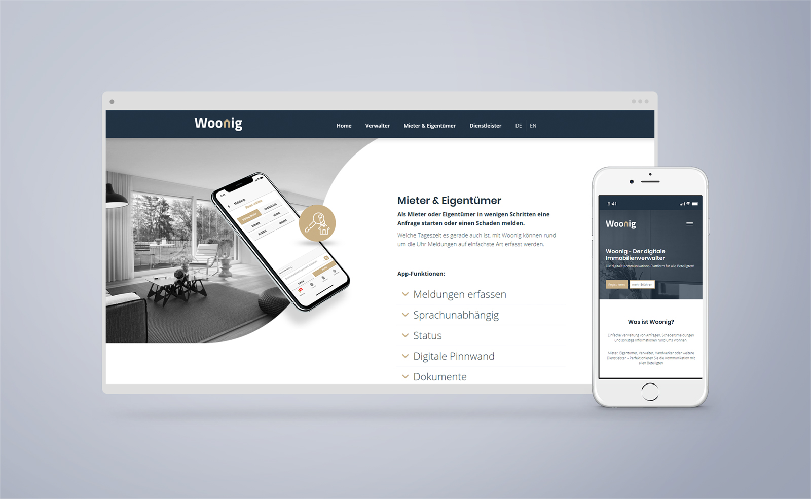 screenshot of Woonig