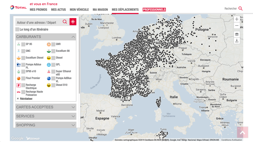 screenshot of Woosmap