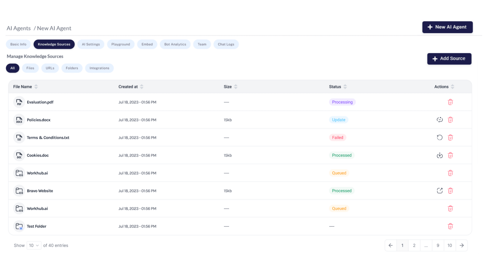 screenshot of WorkBot