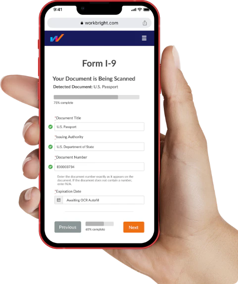 screenshot of WorkBright