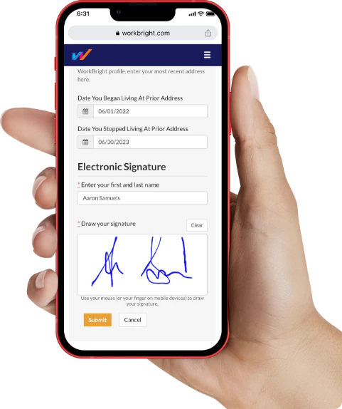 screenshot of WorkBright