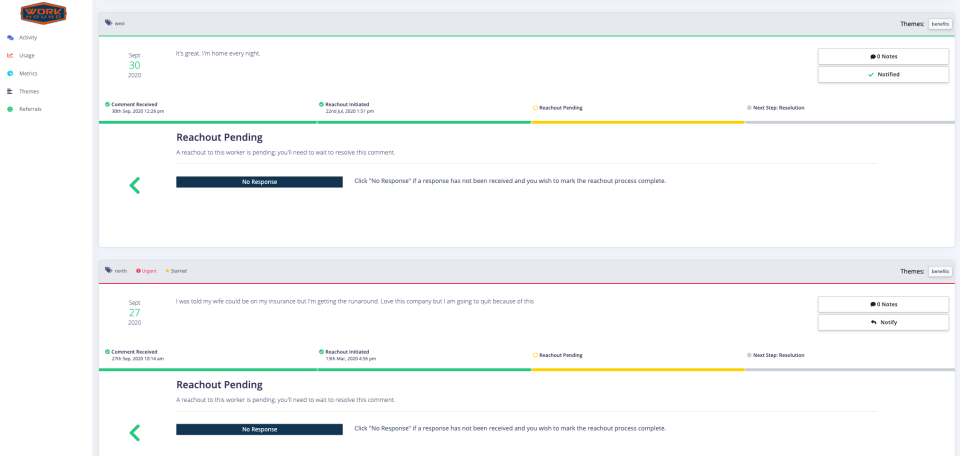 screenshot of WorkHound