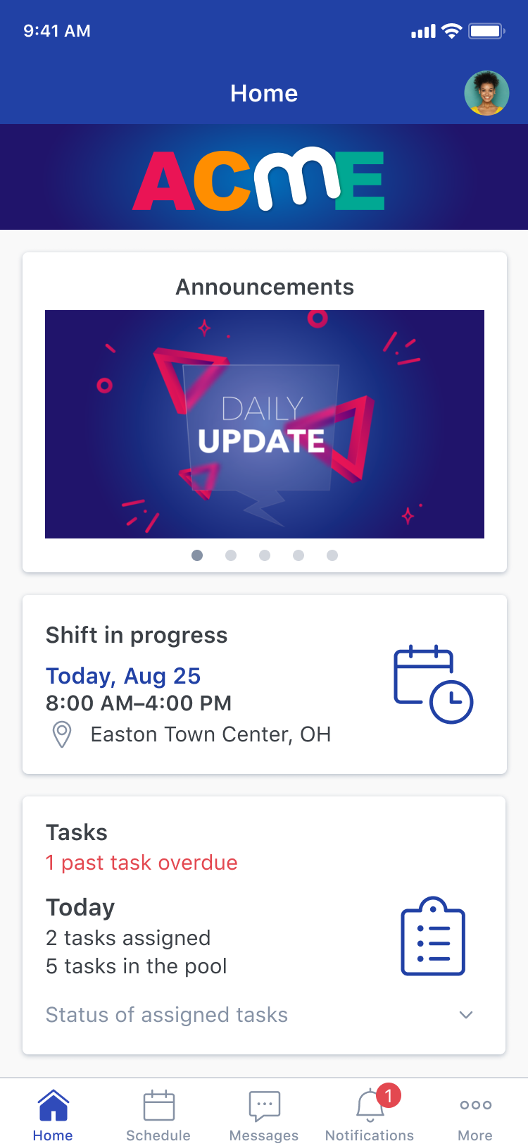 screenshot of WorkJam