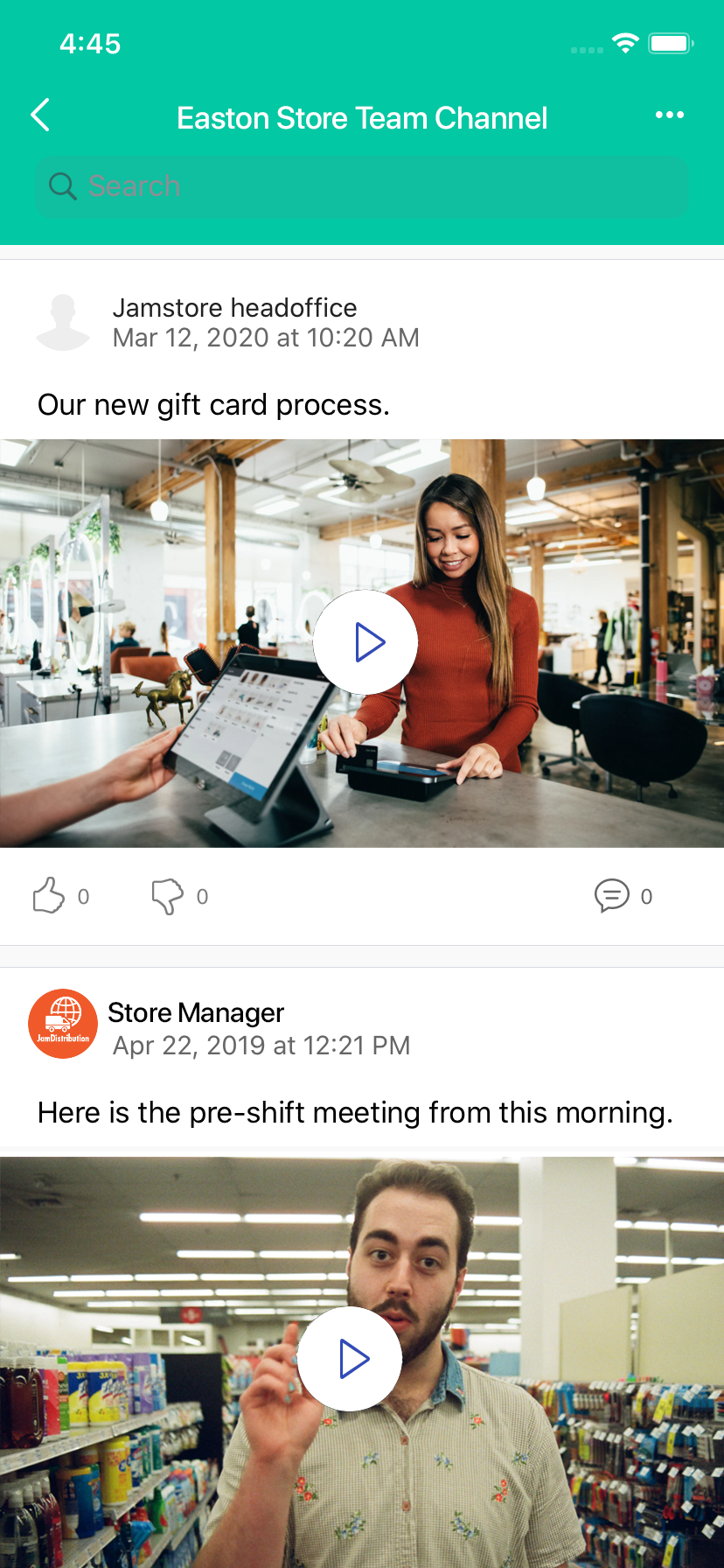 screenshot of WorkJam