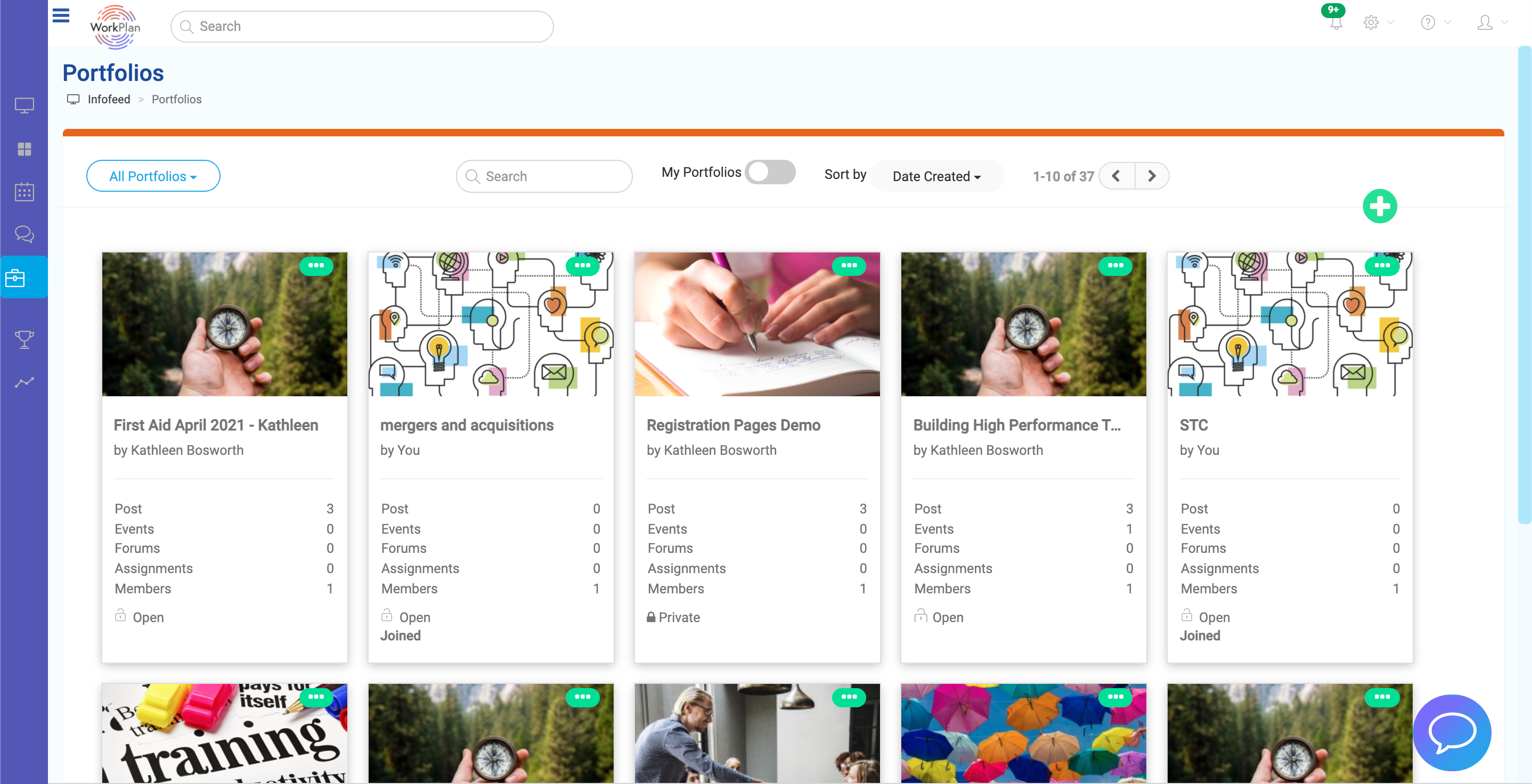 screenshot of WorkPlan