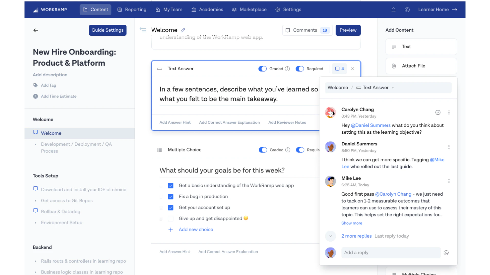 screenshot of WorkRamp