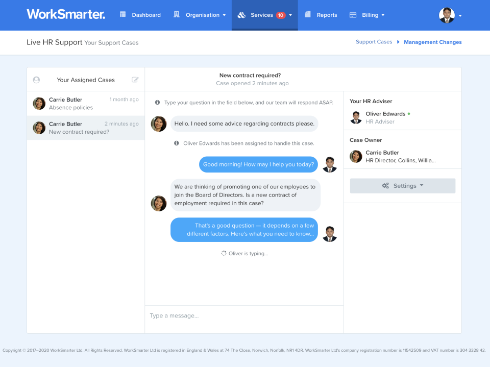 screenshot of WorkSmarter