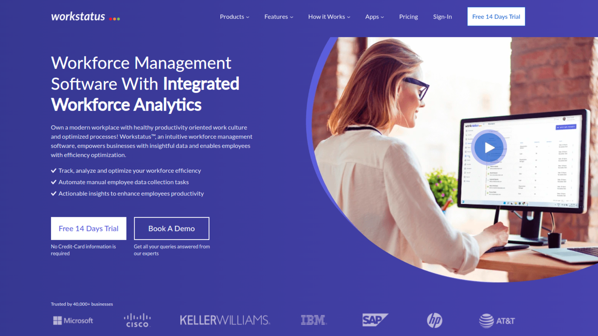 screenshot of WorkStatus