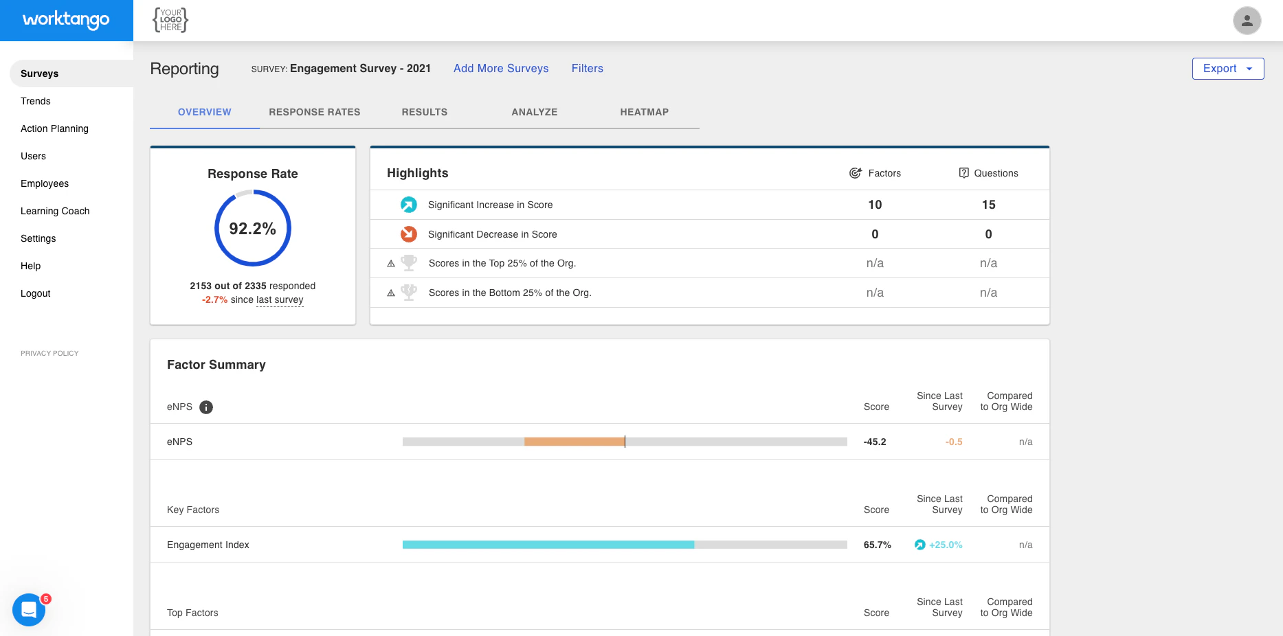 screenshot of WorkTango