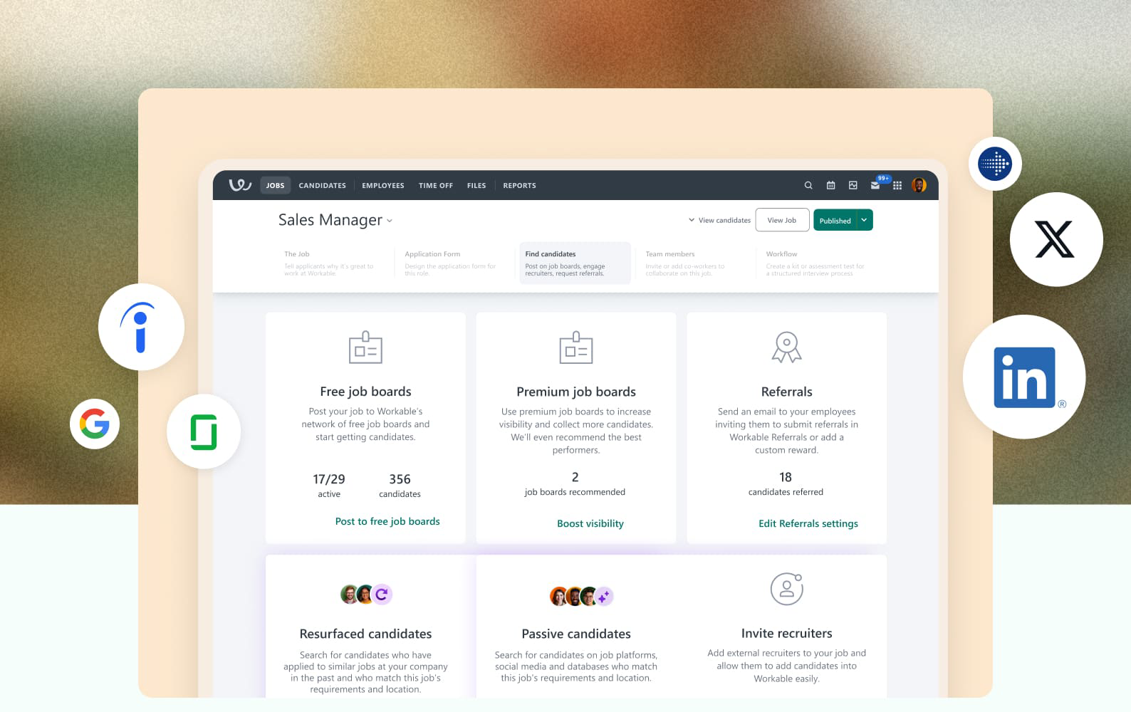 screenshot of Workable