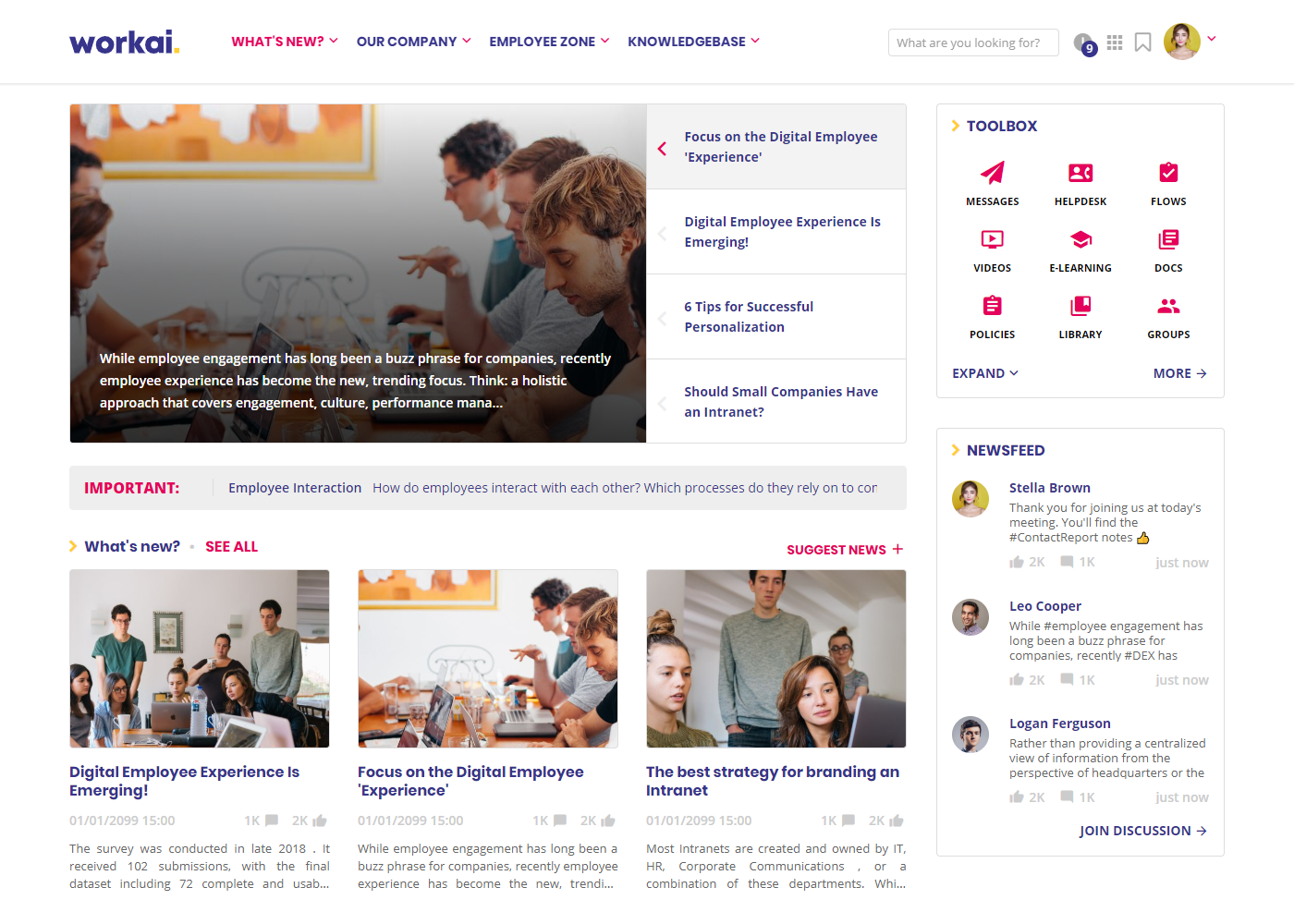 screenshot of Workai