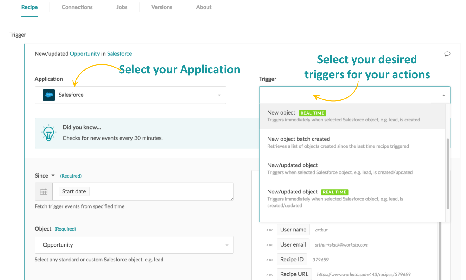 screenshot of Workato