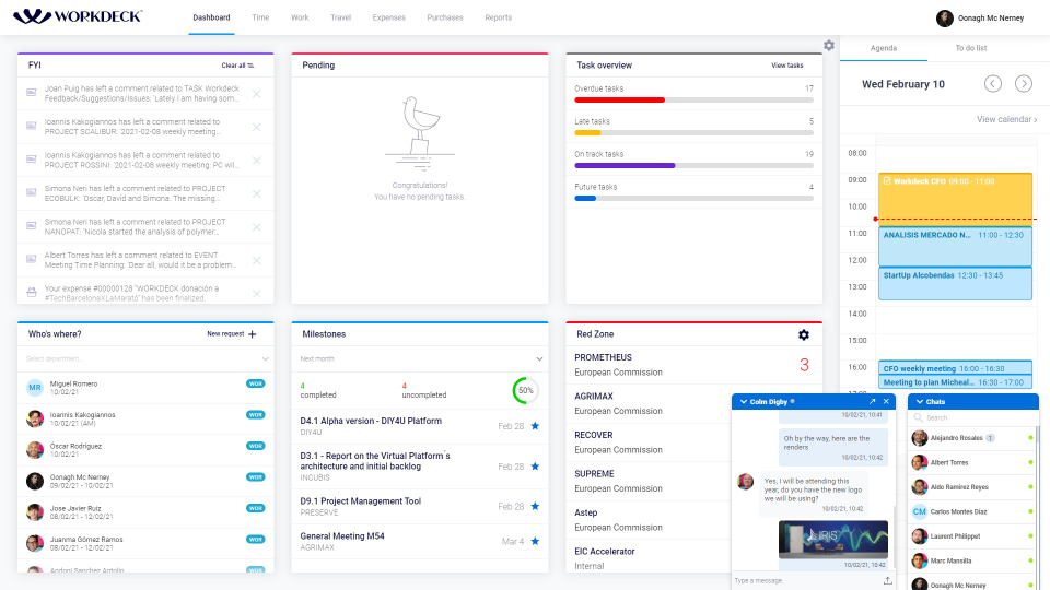 screenshot of Workdeck