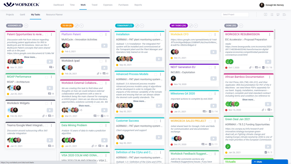 screenshot of Workdeck