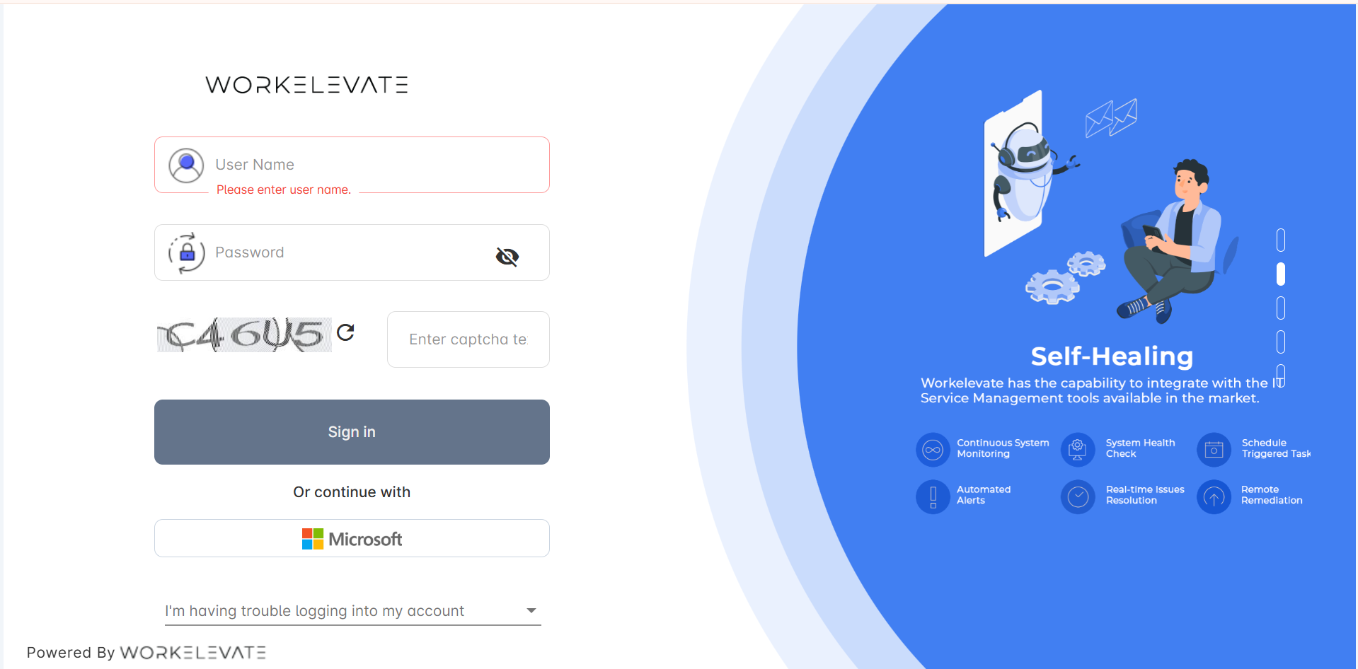 screenshot of Workelevate