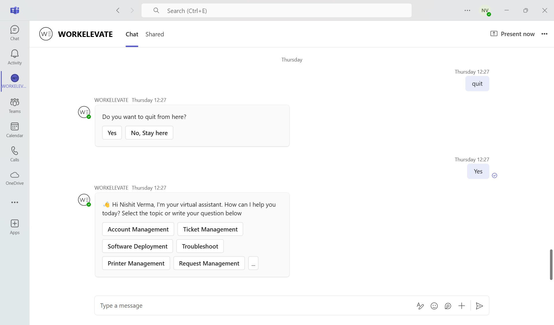 screenshot of Workelevate
