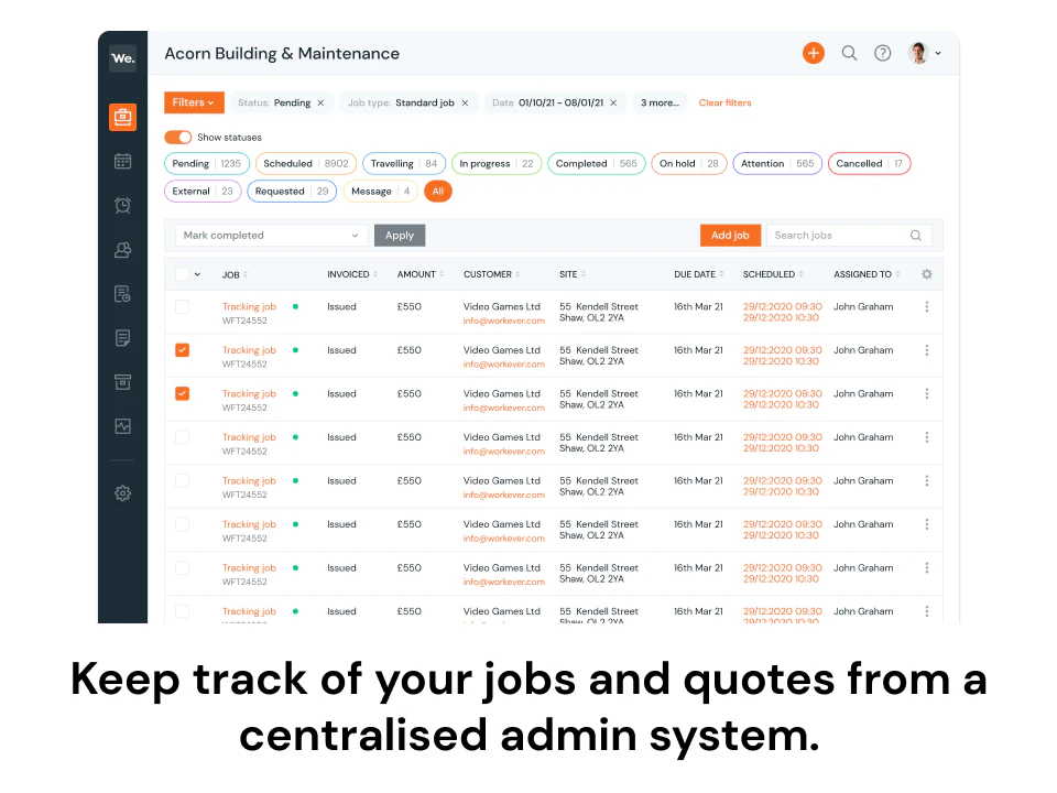 screenshot of Workever