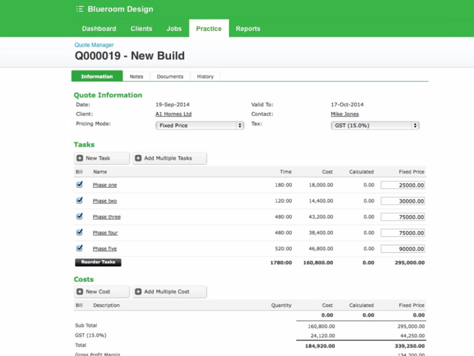 screenshot of WorkflowMax