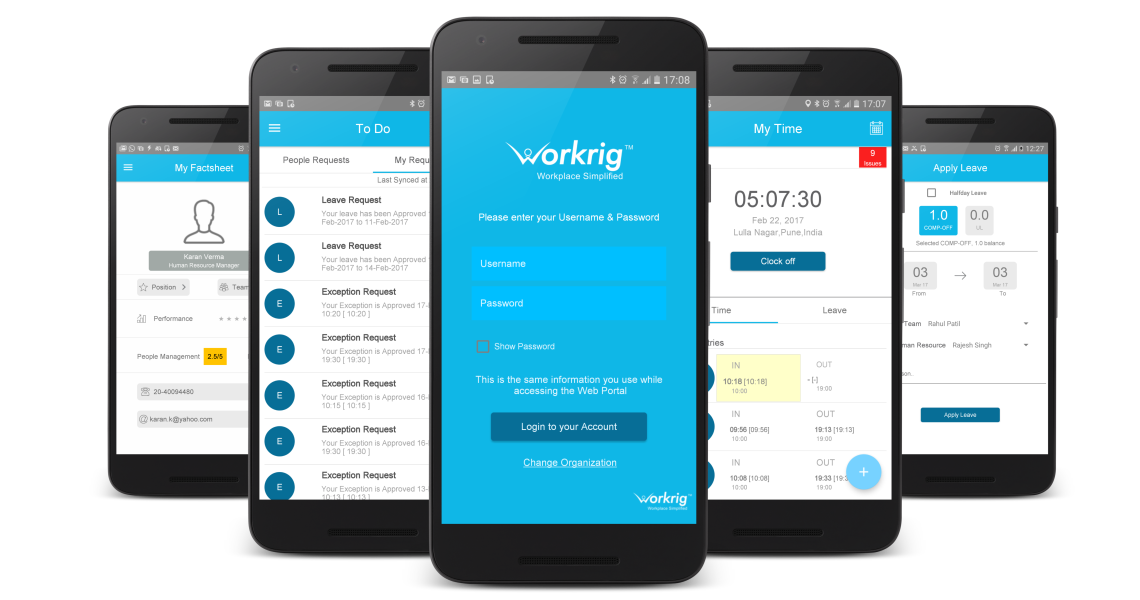 screenshot of Workrig