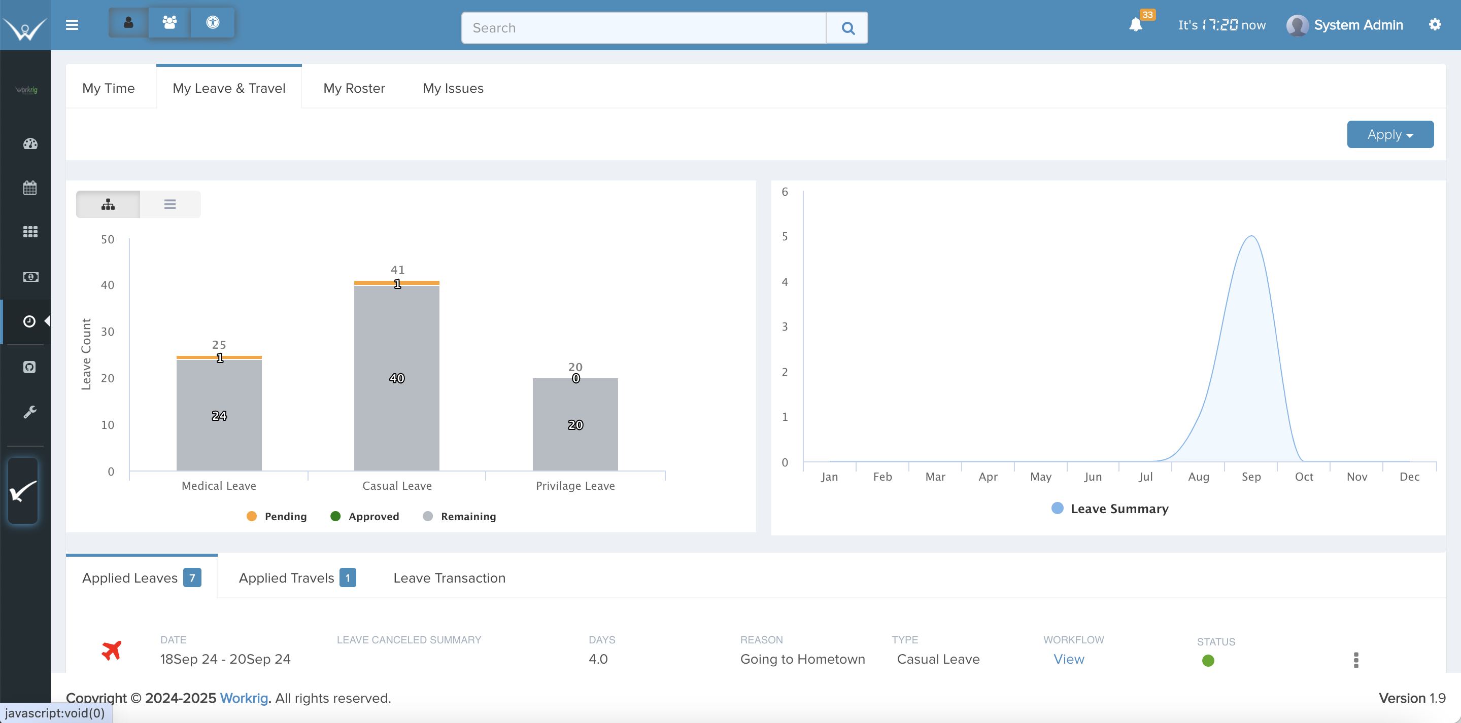screenshot of Workrig