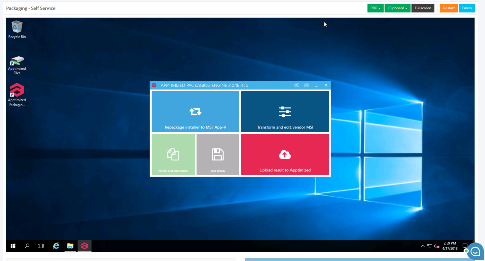 screenshot of Workspace