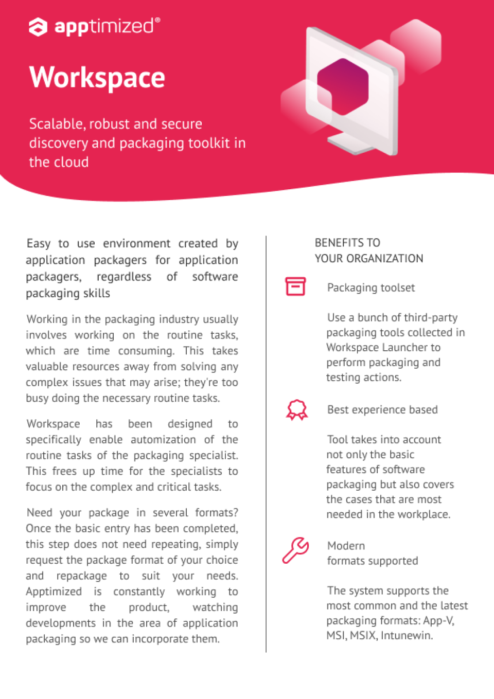 screenshot of Workspace