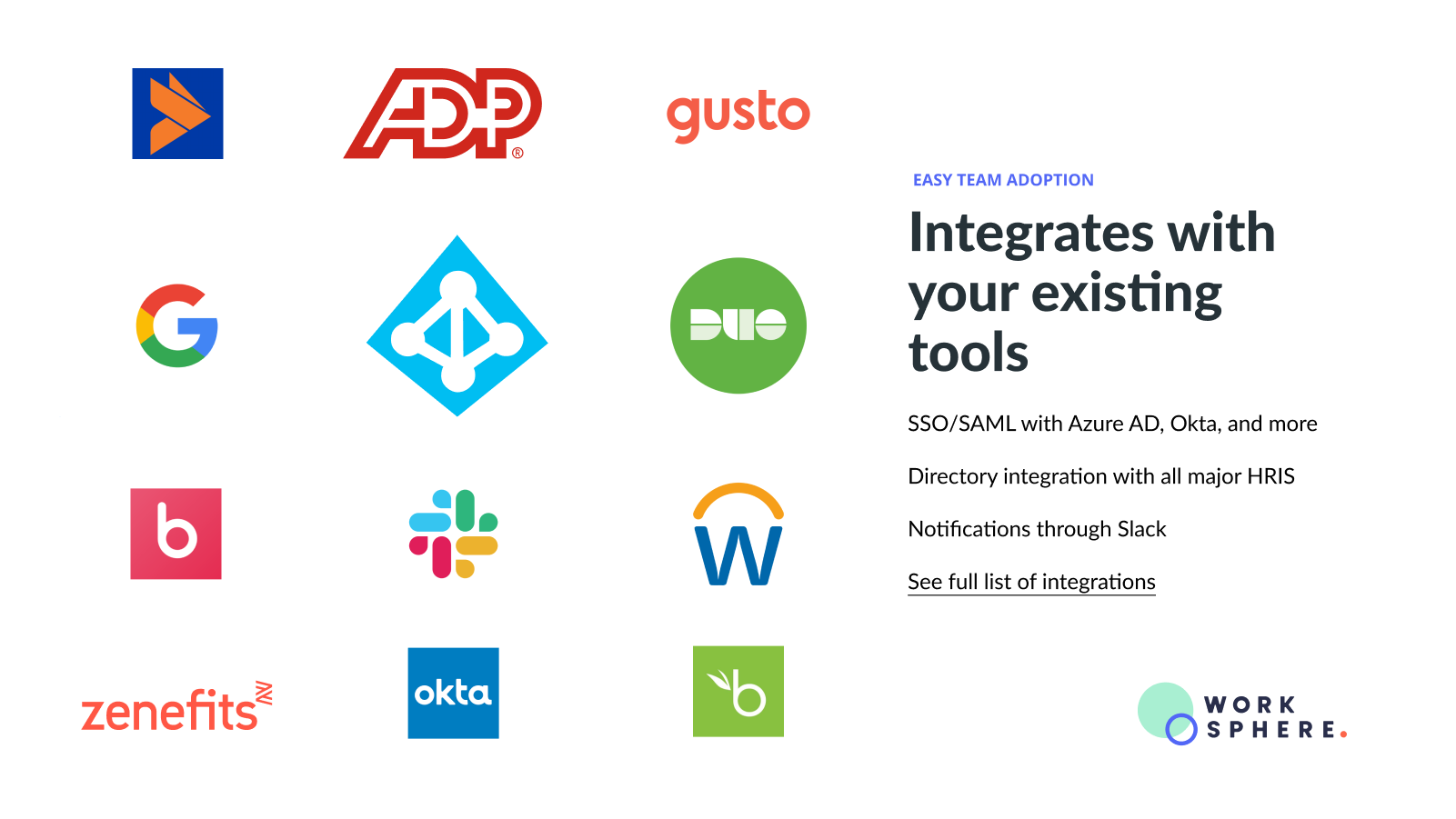 screenshot of Worksphere