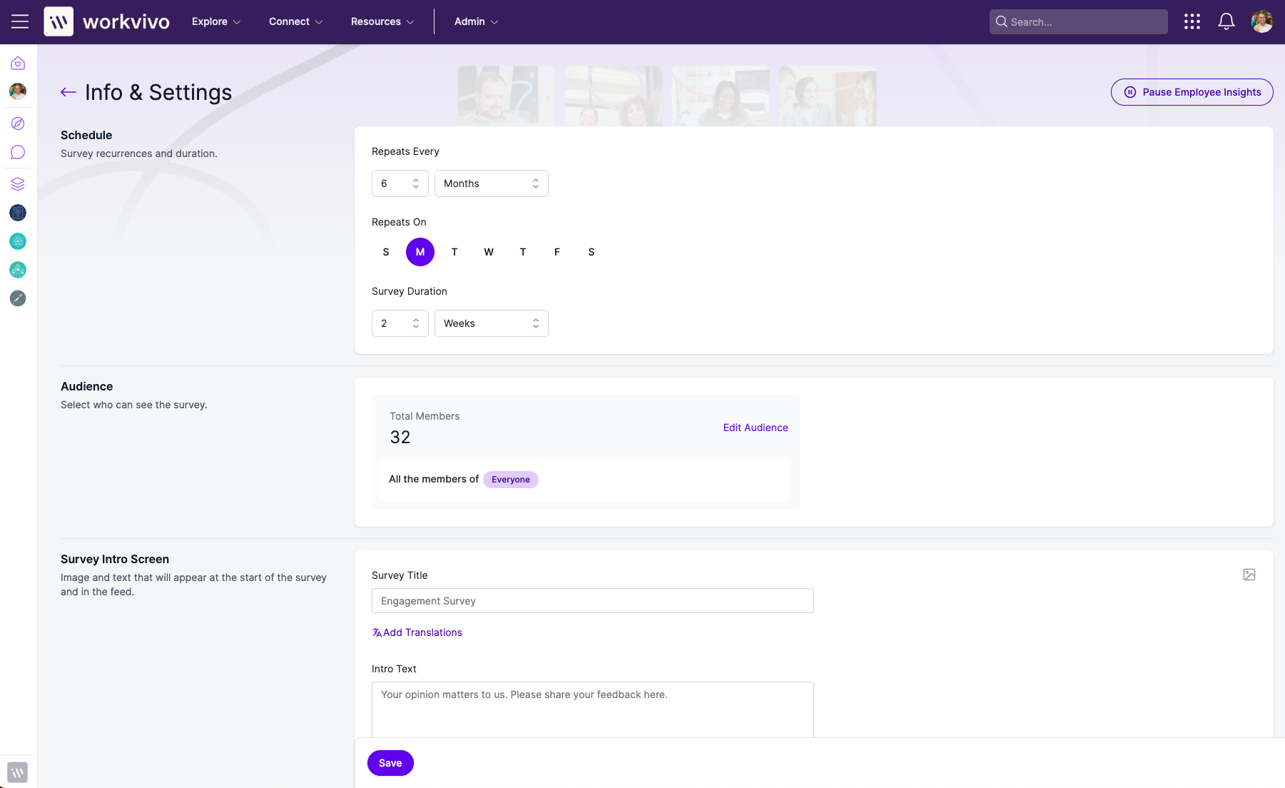screenshot of Workvivo