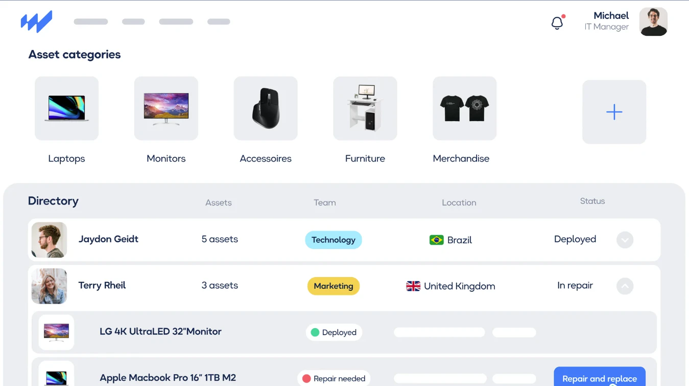 screenshot of Workwize