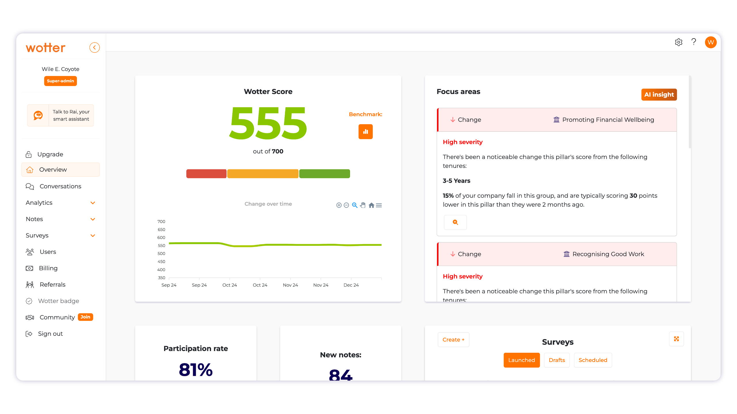 screenshot of Wotter