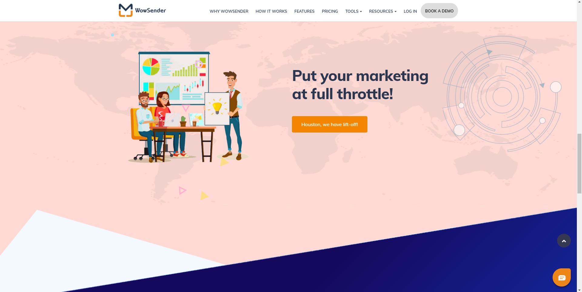 screenshot of WowSender