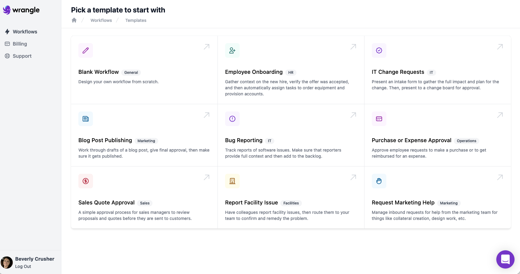 screenshot of Wrangle
