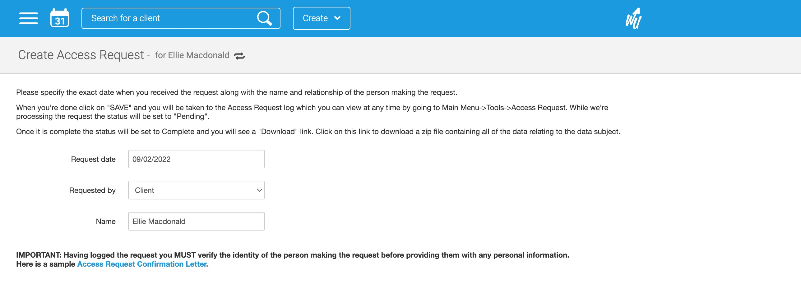 screenshot of WriteUpp