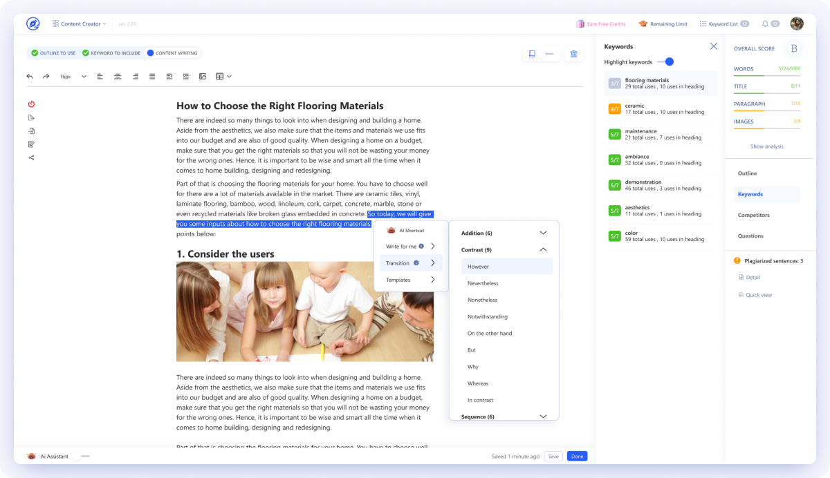 screenshot of WriterZen