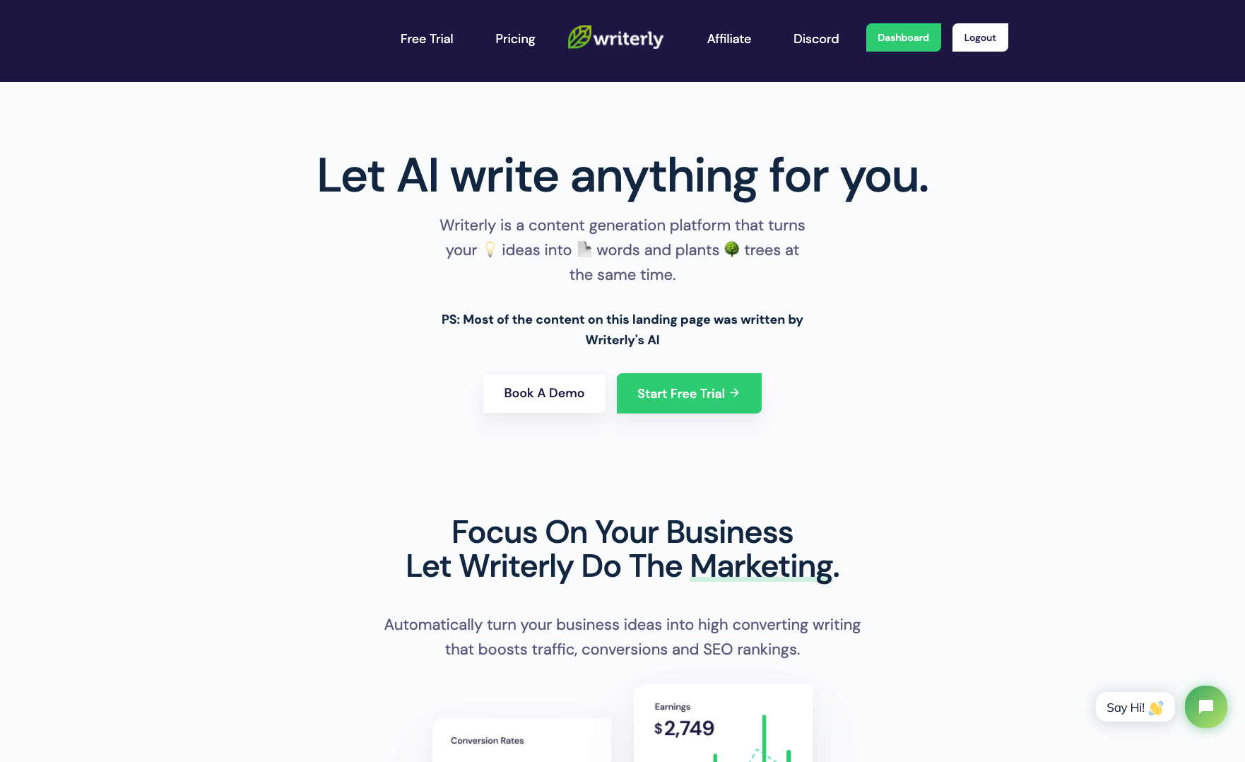 screenshot of Writerly