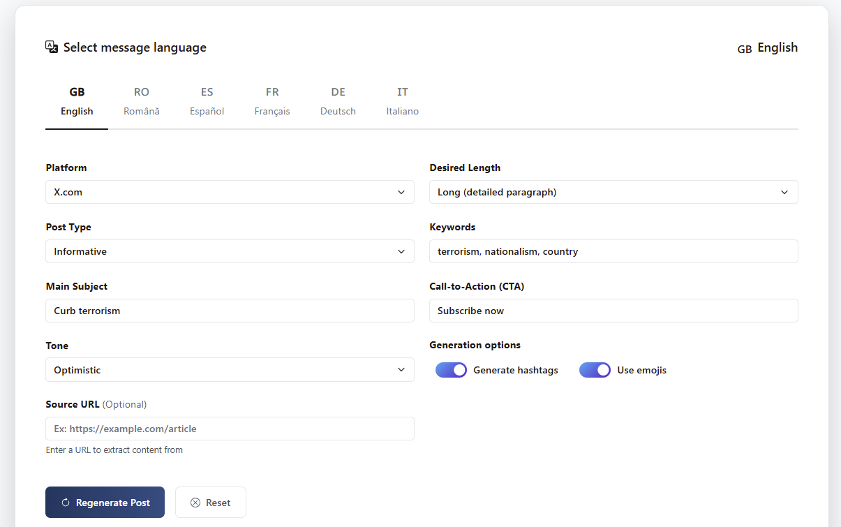 screenshot of Writlyze
