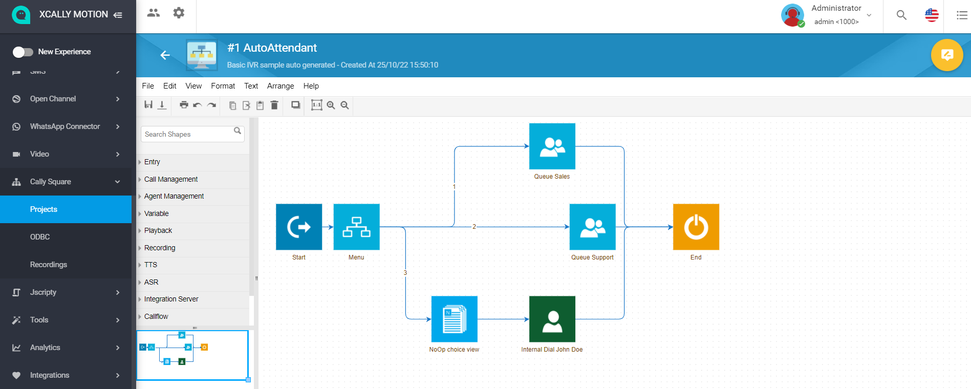 screenshot of XCALLY