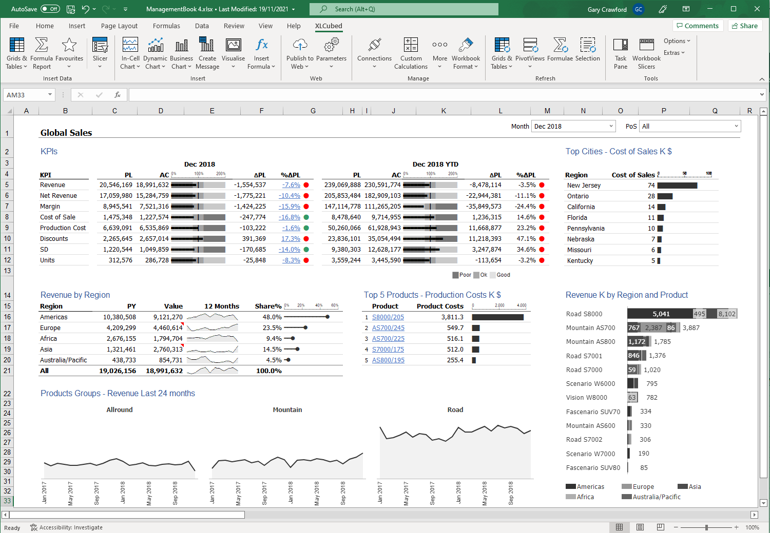 screenshot of XLCubed