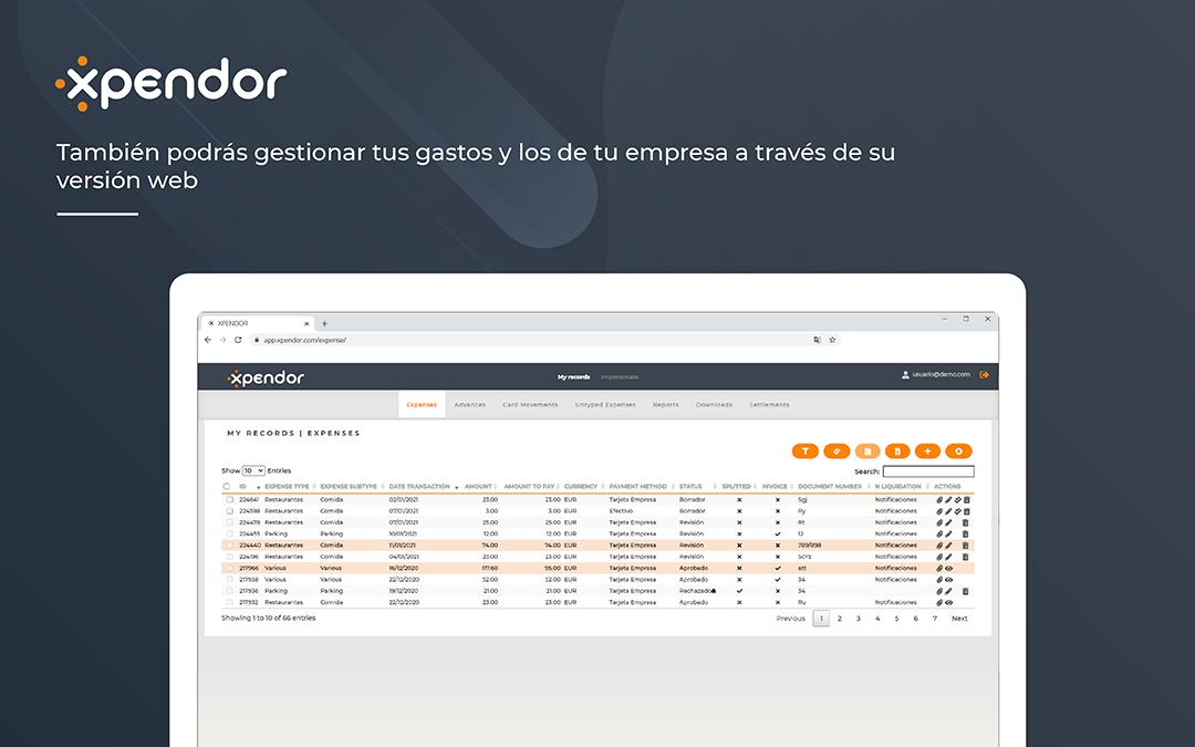 screenshot of XPENDOR